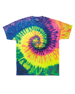 Tie-Dye NEON RAINBOW Adult T-Shirt