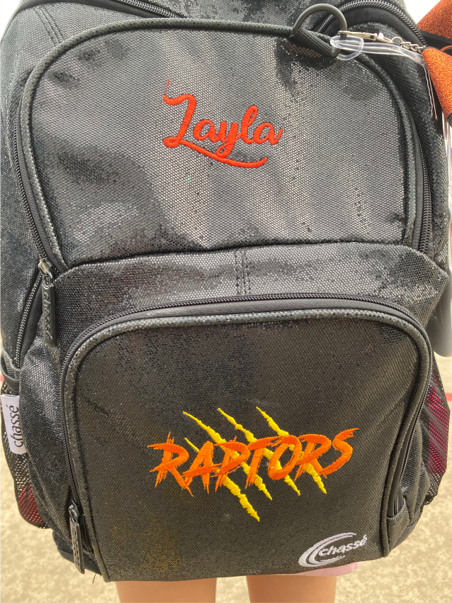 DSA Raptors Backpack Embroidery