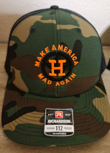 Make America Mad Again Orange Astros Camo Hat